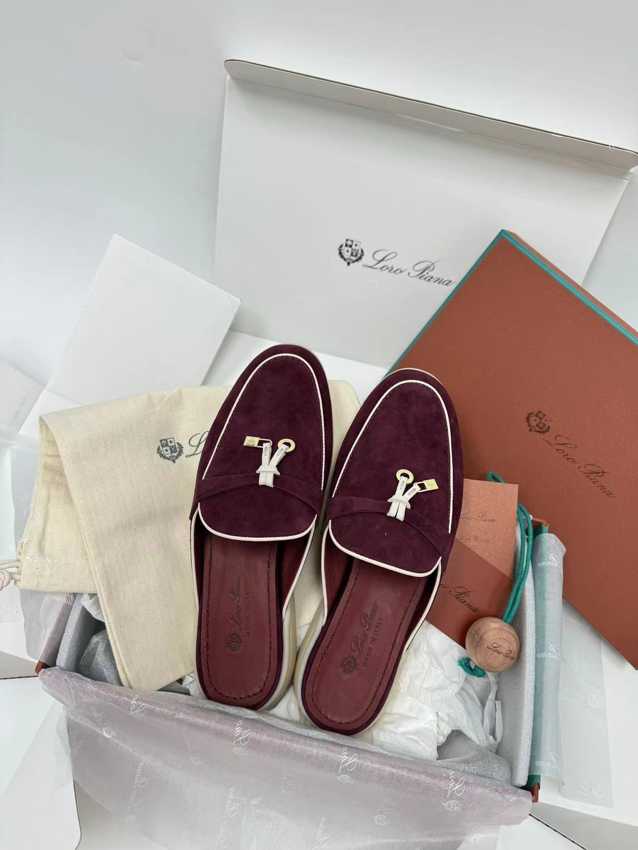 UA Loro Piana Babouche Charms Walk Moccasin Slipper Moccasin (Customized, No return No exchange)