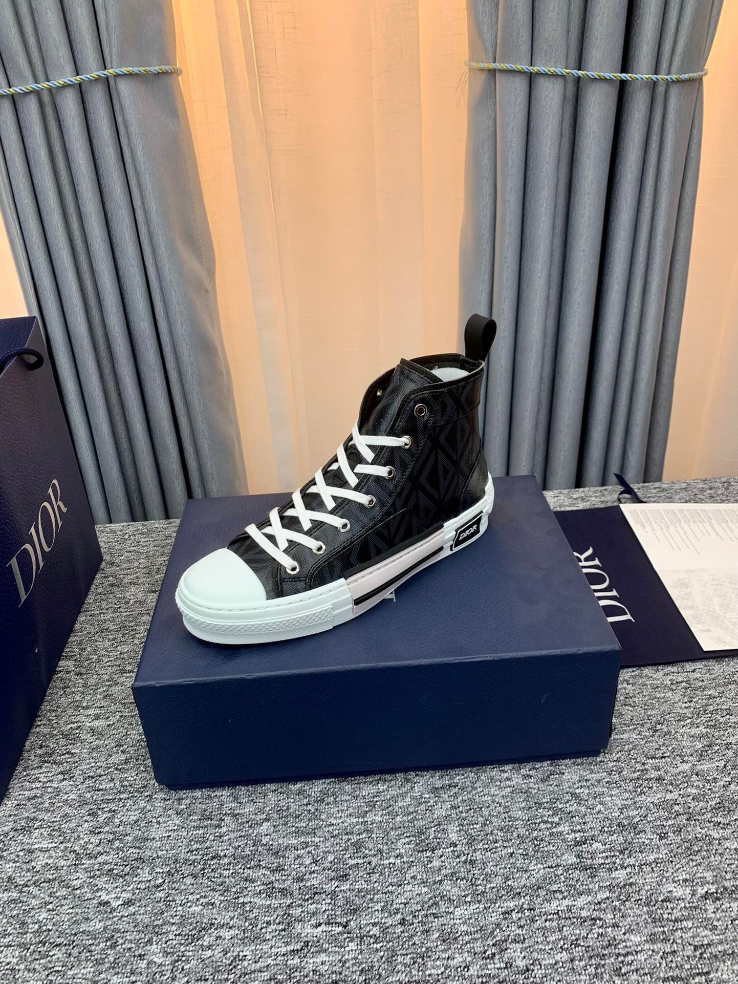 Dior B23 High Top Black CD Diamond