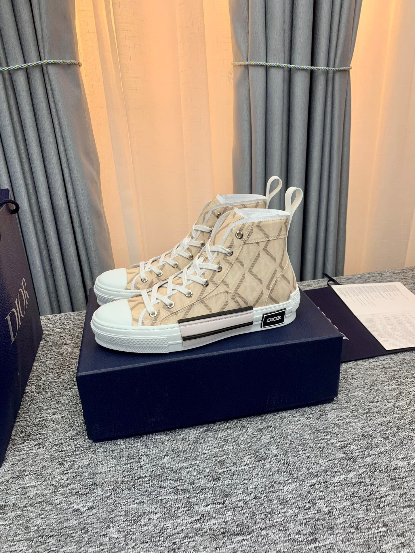 Dior B23 High Top Natural CD Diamond