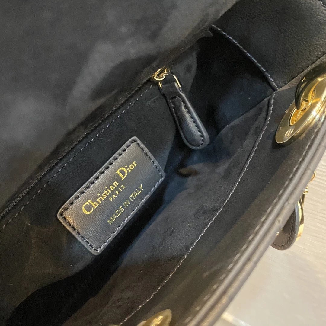 MINI LADY DIOR DIORAMOUR BAG 6.5 x 6 x 3 inches