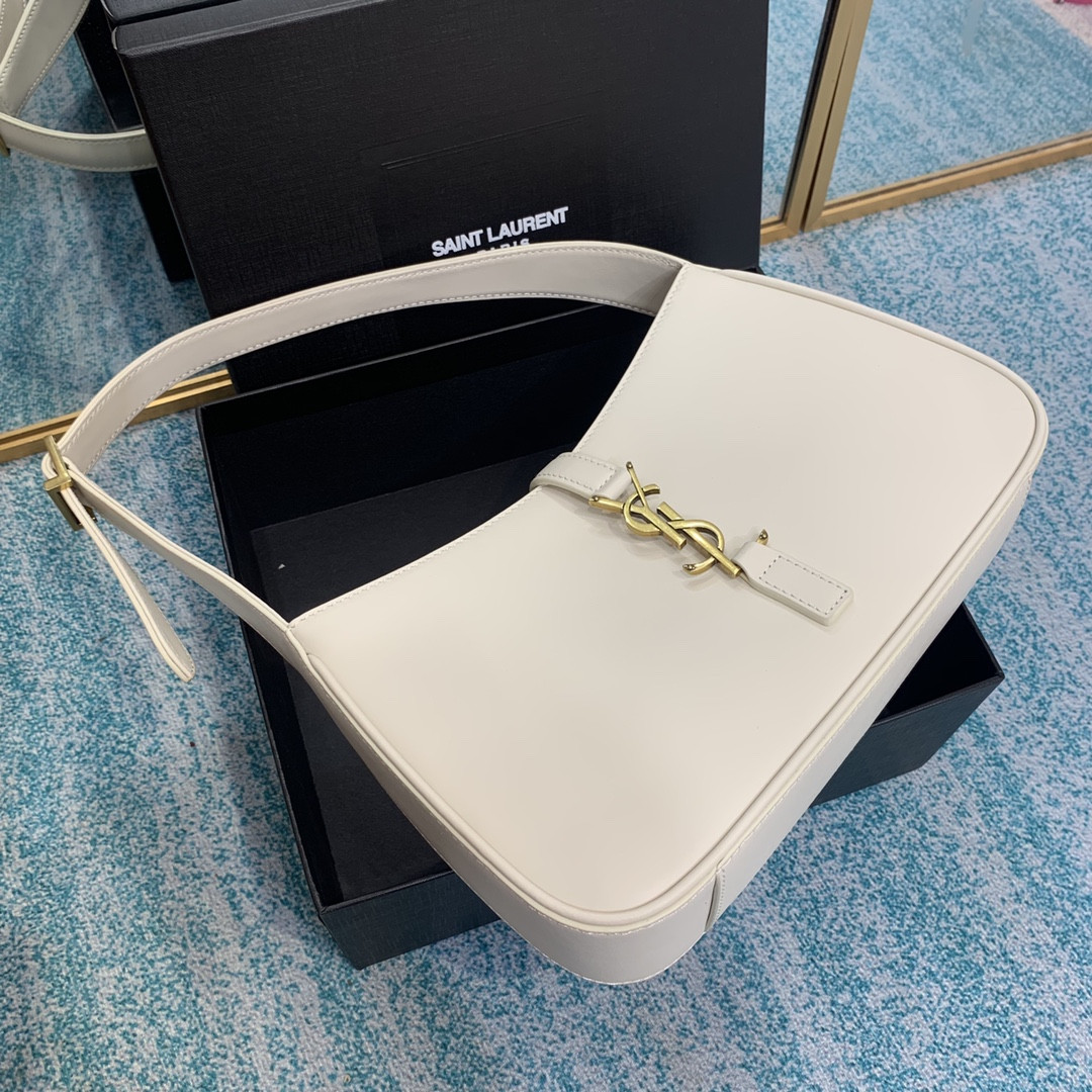 YSL LE 5 À 7 IN SMOOTH LEATHER BLANC VINTAGE 23 X 16 X 6.5 CM