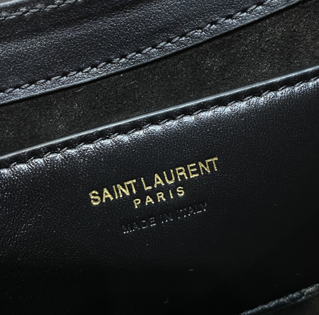YSL MINI LE 5 À 7 IN SMOOTH LEATHER NOIR 19 X 11.5 X 4.5 CM