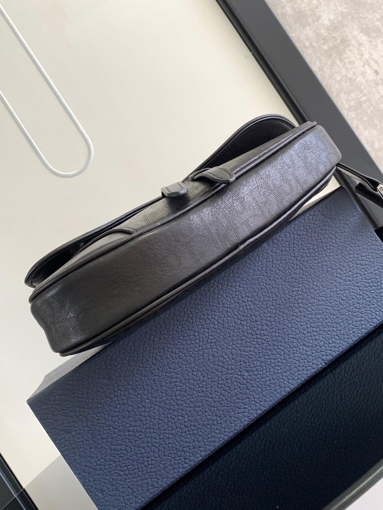 Christian Dior DIOR HOMME Bags Leather Black 26 x 19 x 4.5 cm