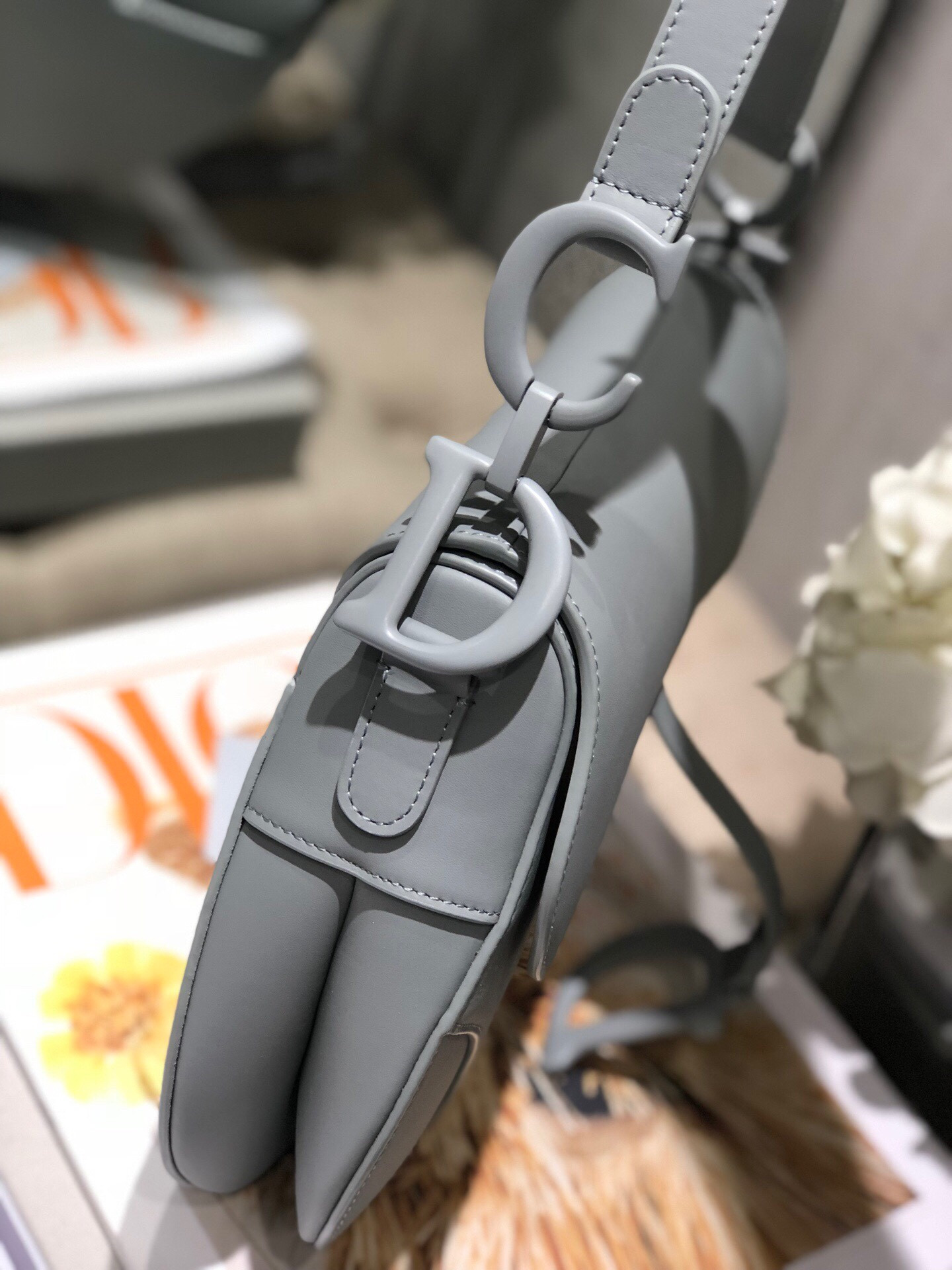 Dior Saddle Bag Placid Blue Smooth Calfskin 25.5x20x6.5cm