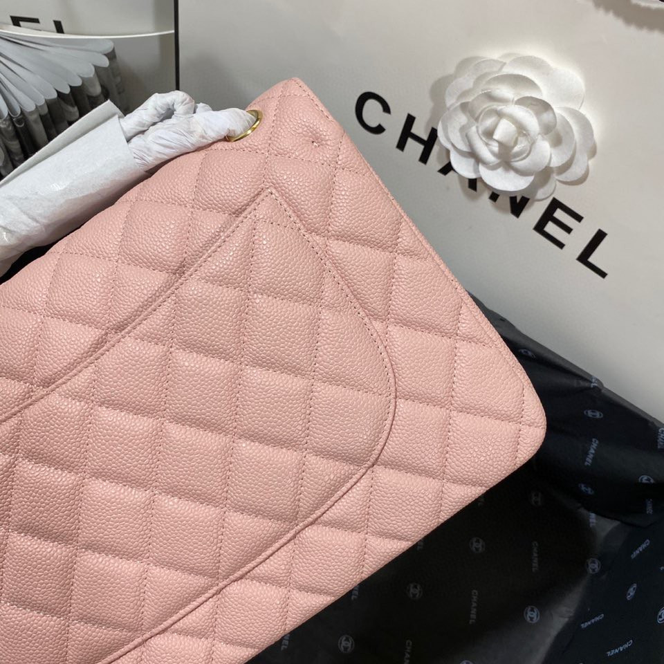 Chanel Classic Flap Jumbo 30cm CF Pink Gold 7.6 × 11.7 × 3.9 in