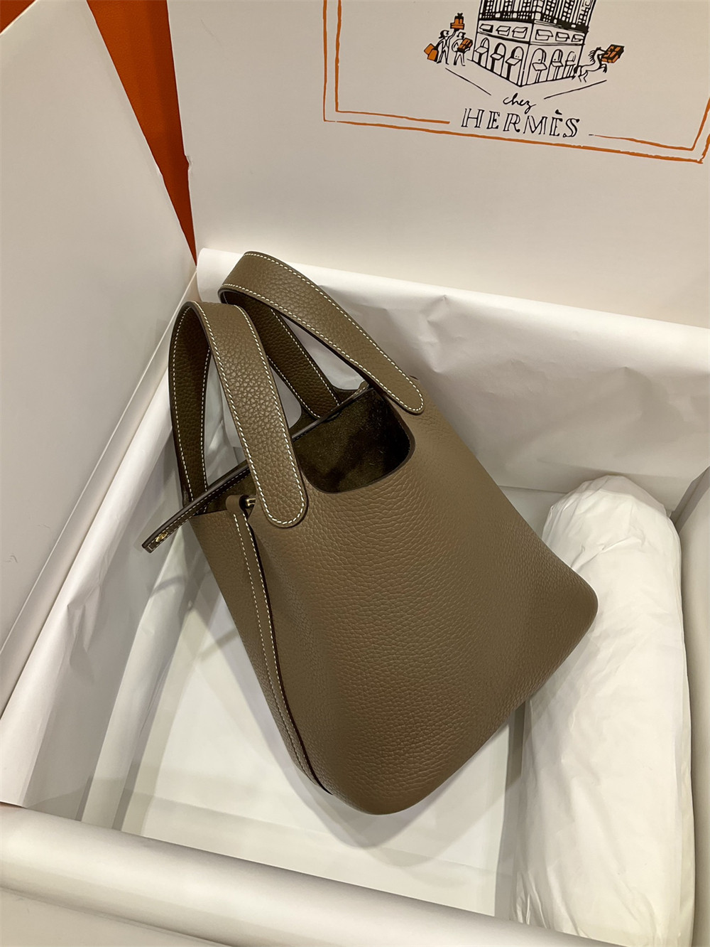 Hermès Picotin 18cm elephant gray without original box