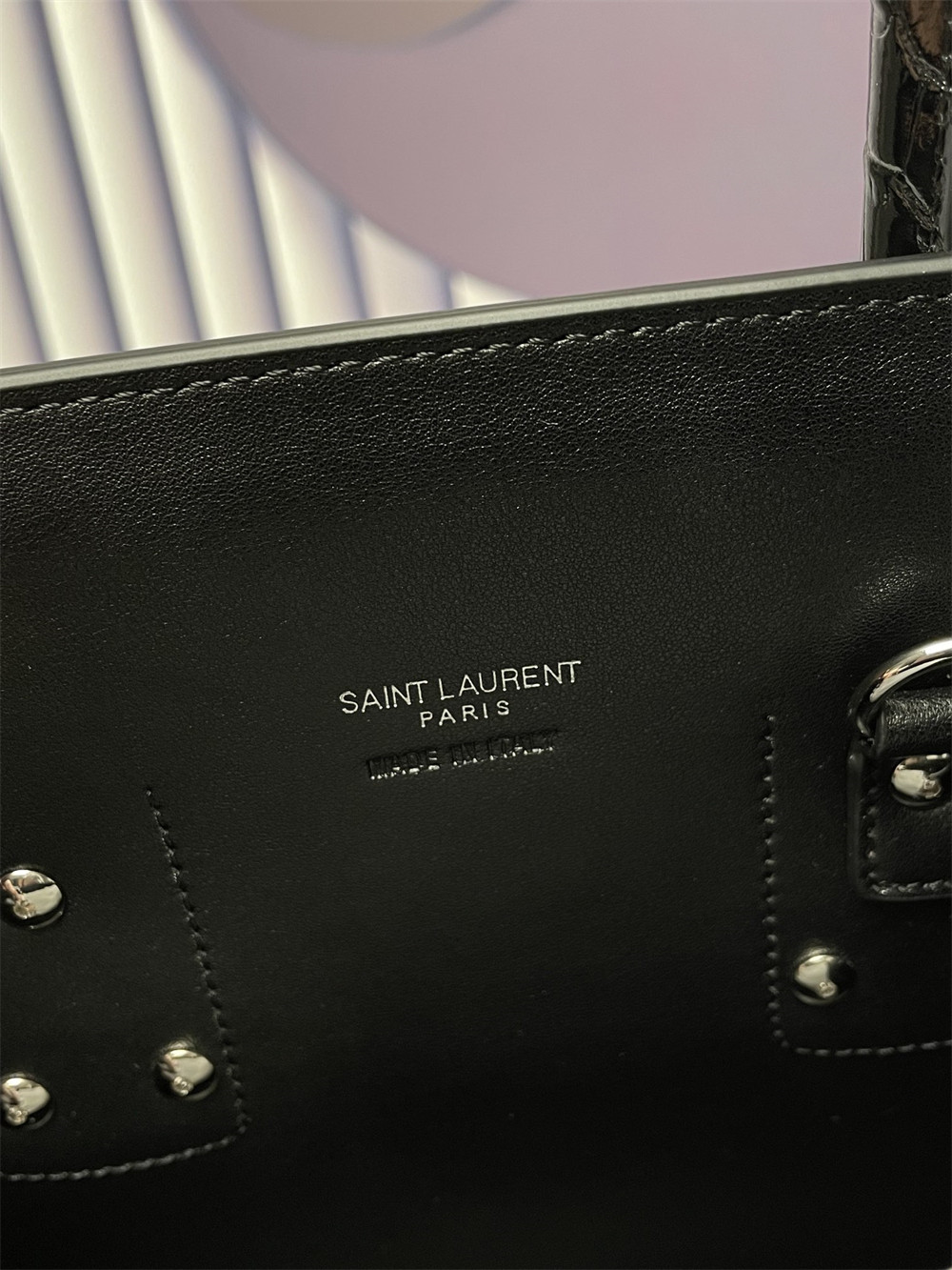 YSL SAC DE JOUR SMALL IN CROCODILE EMBOSSED LEATHER