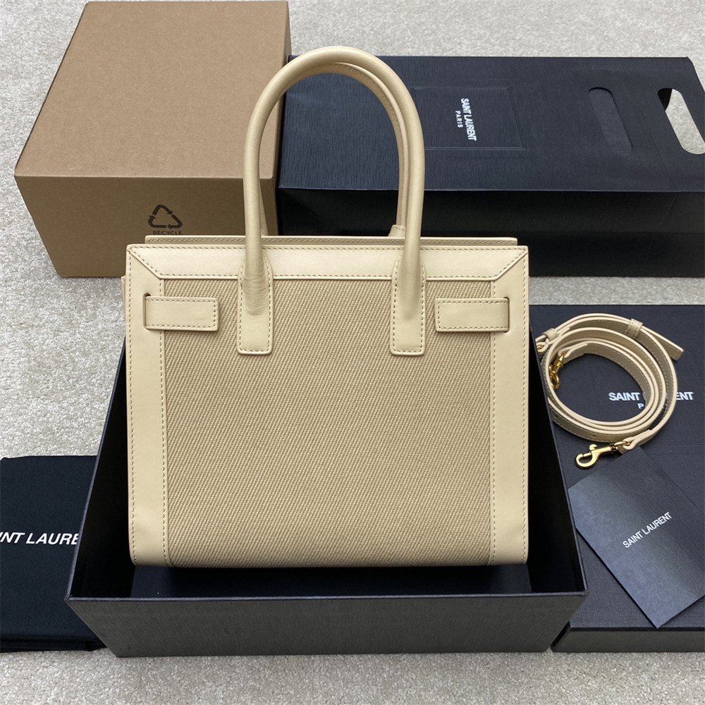 YSL SAC DE JOUR BABY IN CANVAS HANDBAG
