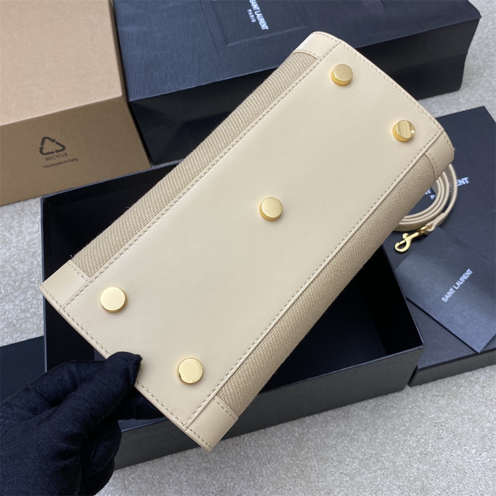 YSL SAC DE JOUR BABY IN CANVAS HANDBAG