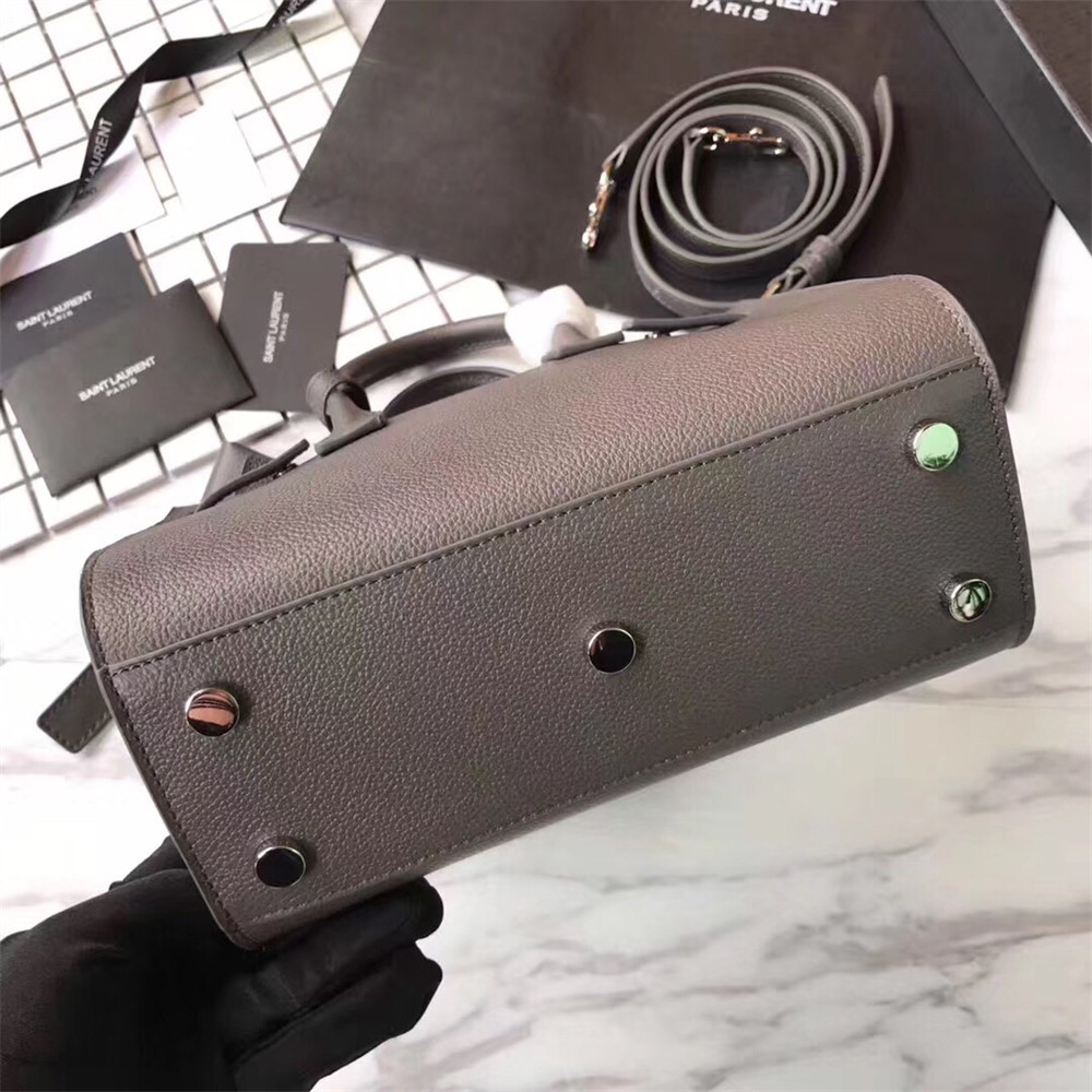 YSL SAC DE JOUR NANO IN GRAINED LEATHER GREY