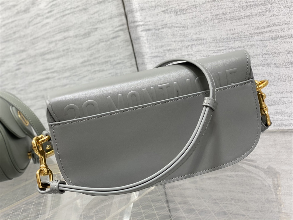 DIOR BOBBY EAST-WEST BAG Latte Box Calfskin Grey
