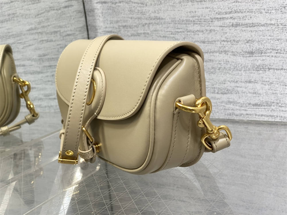DIOR BOBBY EAST-WEST BAG Sand-Colored Box Calfskin