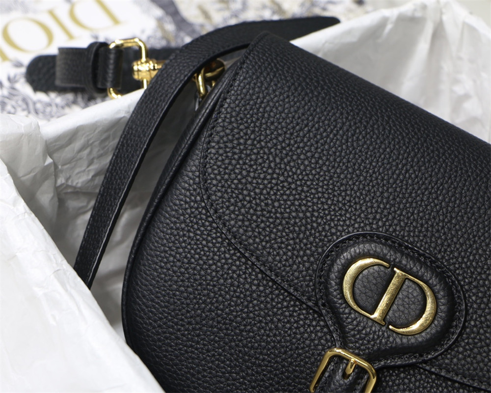 MEDIUM DIOR BOBBY BAG Black Grained Calfskin