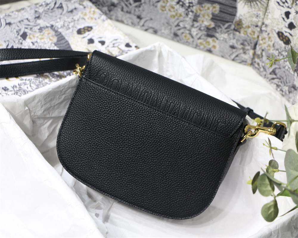 MEDIUM DIOR BOBBY BAG Black Grained Calfskin