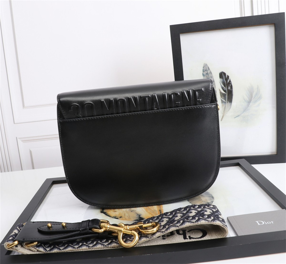 LARGE DIOR BOBBY BAG Black Box Calfskin