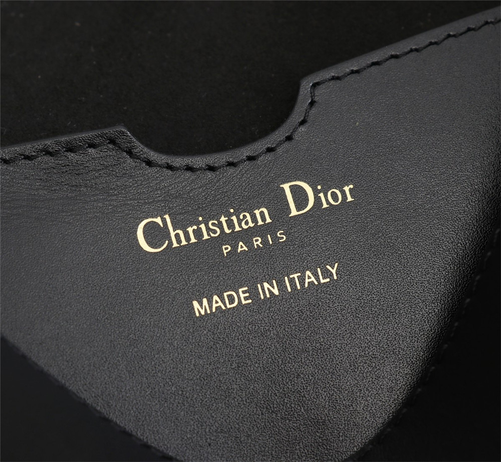 LARGE DIOR BOBBY BAG Black Box Calfskin