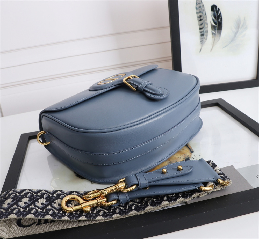 LARGE DIOR BOBBY BAG Blue Box Calfskin