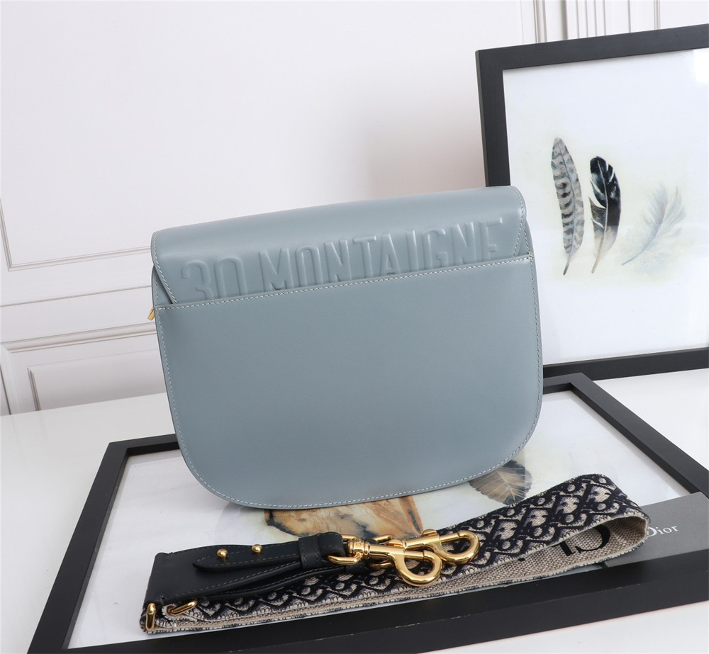 LARGE DIOR BOBBY BAG Light Blue Box Calfskin