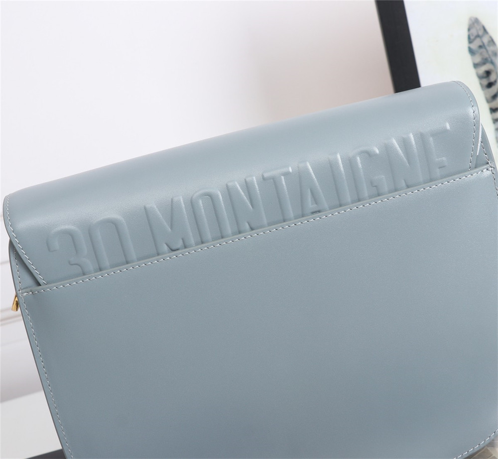 LARGE DIOR BOBBY BAG Light Blue Box Calfskin