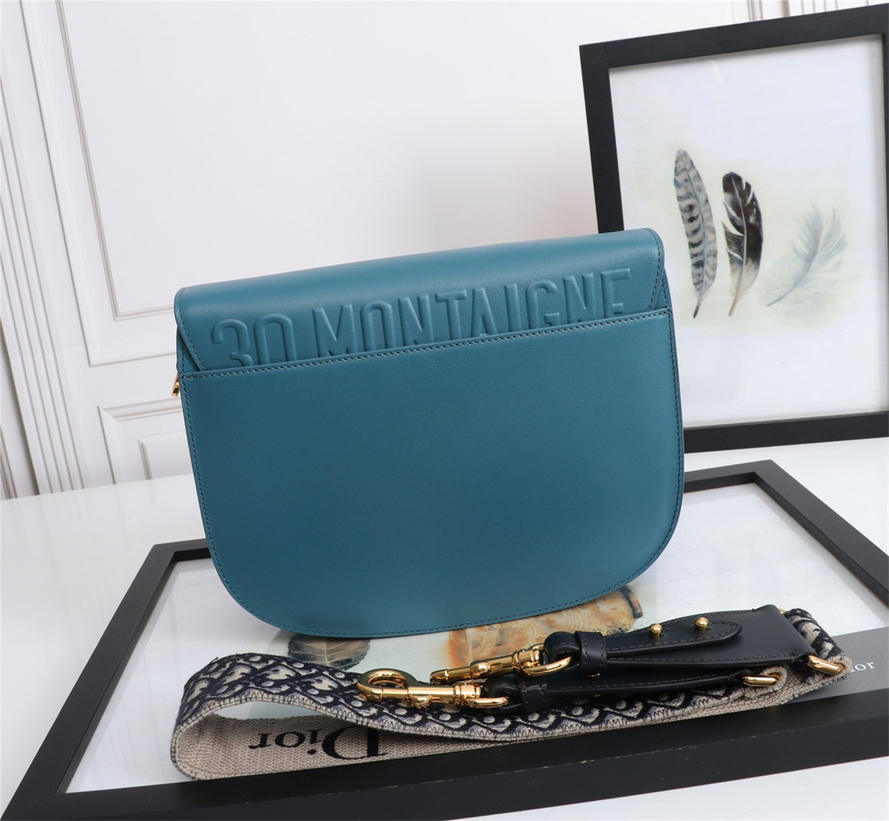 LARGE DIOR BOBBY BAG Navy Box Calfskin