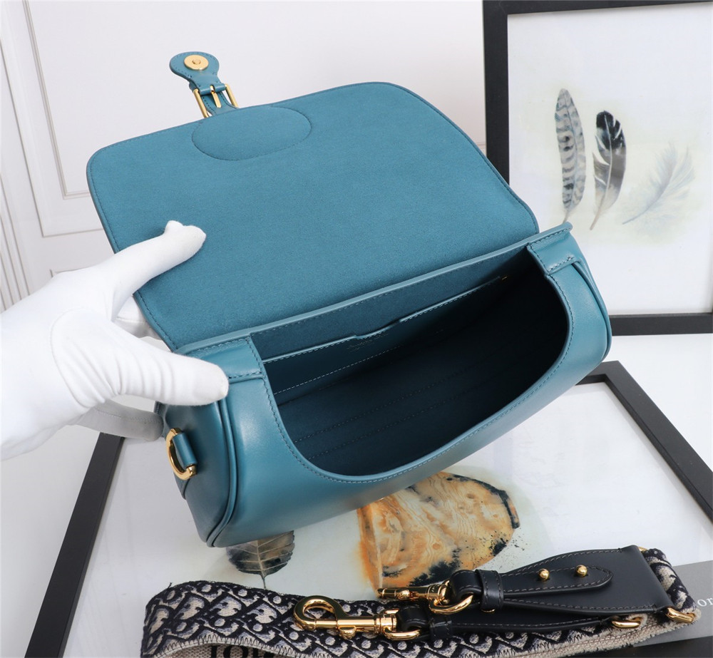 LARGE DIOR BOBBY BAG Navy Box Calfskin