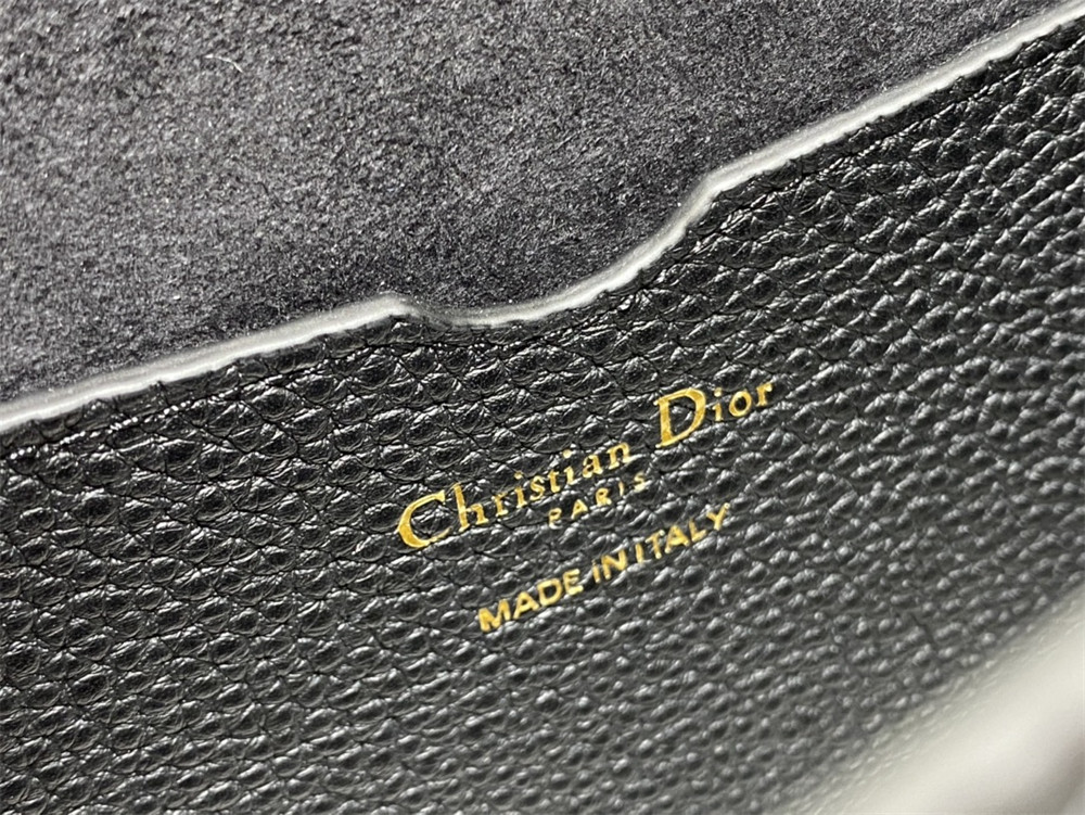 LARGE DIOR BOBBY BAG Black Grained Calfskin