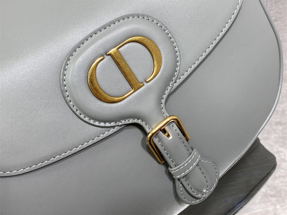 LARGE DIOR BOBBY BAG Grey Box Calfskin