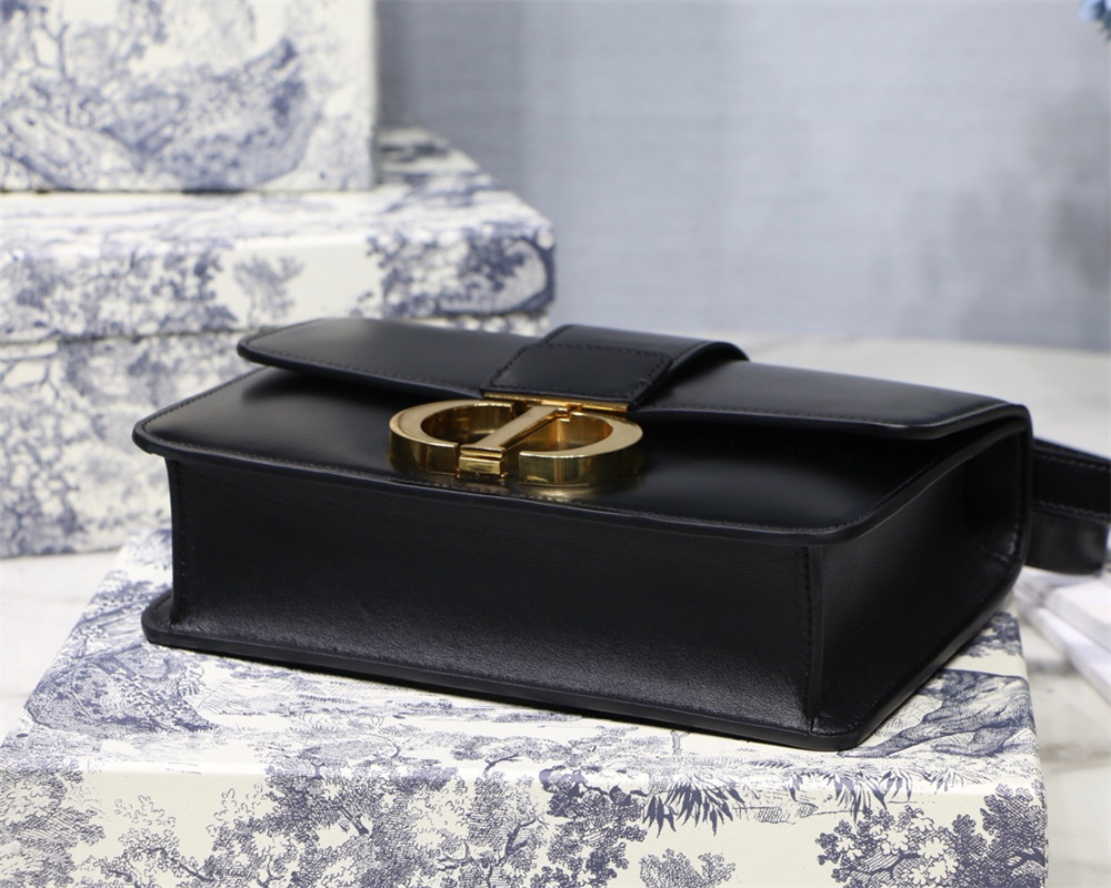 DIOR 30 MONTAIGNE CHAIN BAG SHINY BLACK