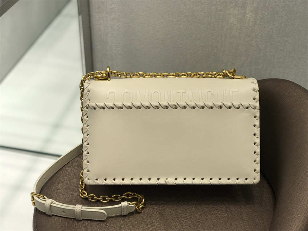 DIOR 30 MONTAIGNE CHAIN BAG WHITE