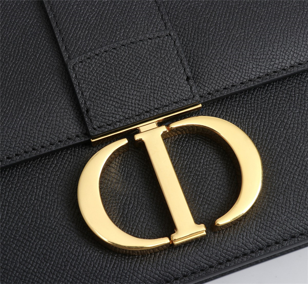 DIOR 30 MONTAIGNE CHAIN BAG Grained Black