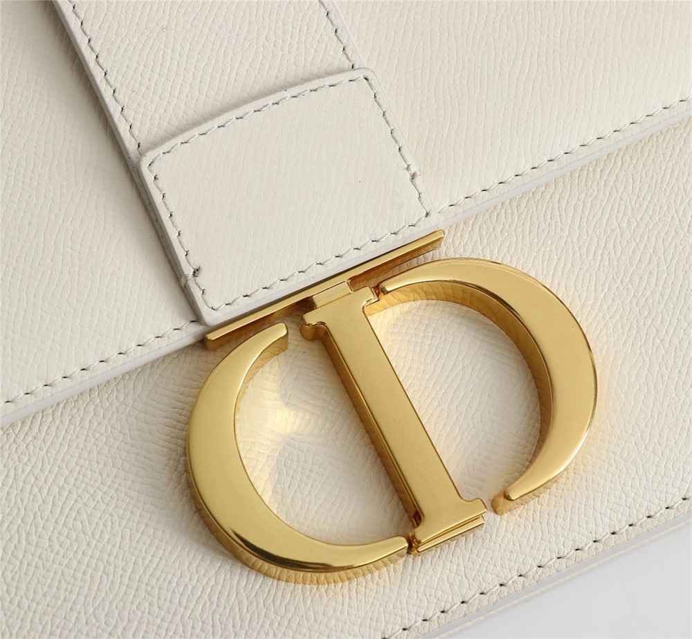 DIOR 30 MONTAIGNE CHAIN BAG Grained White
