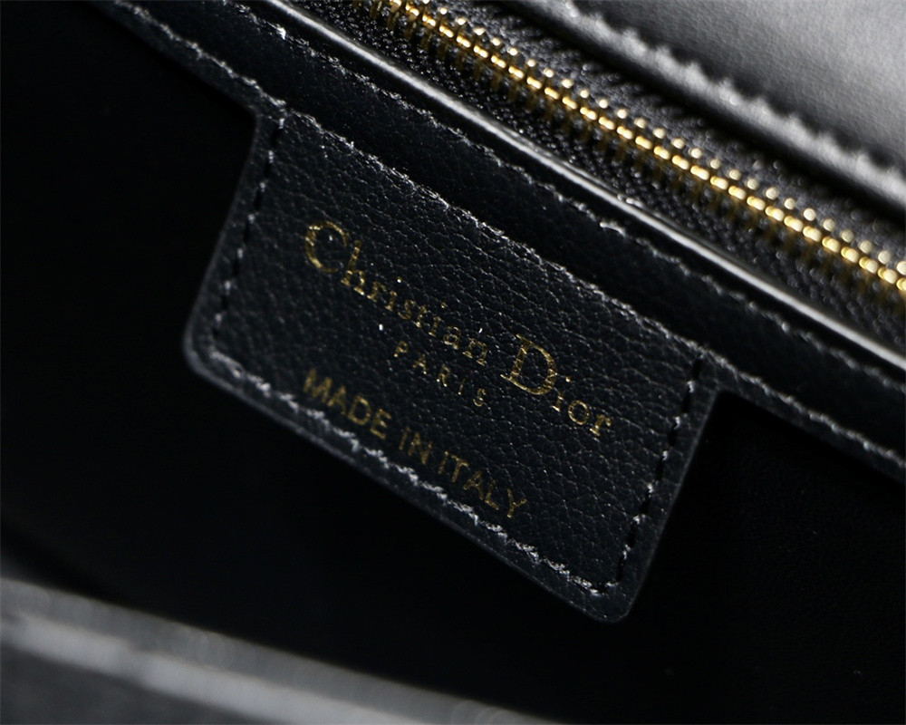 LARGE DIOR CARO BAG Black Supple Cannage Calfskin 29 x 18 x 10 cm