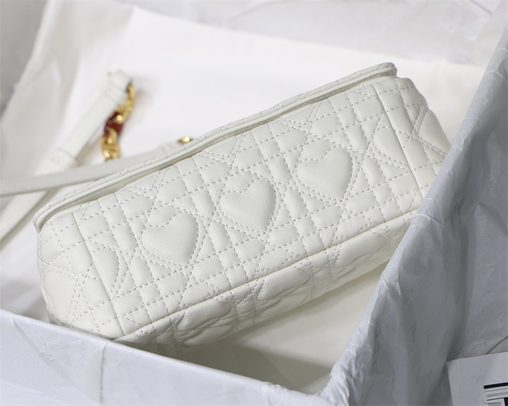 SMALL DIOR CARO BAG amour Ivory 20 x 12 x 7 cm