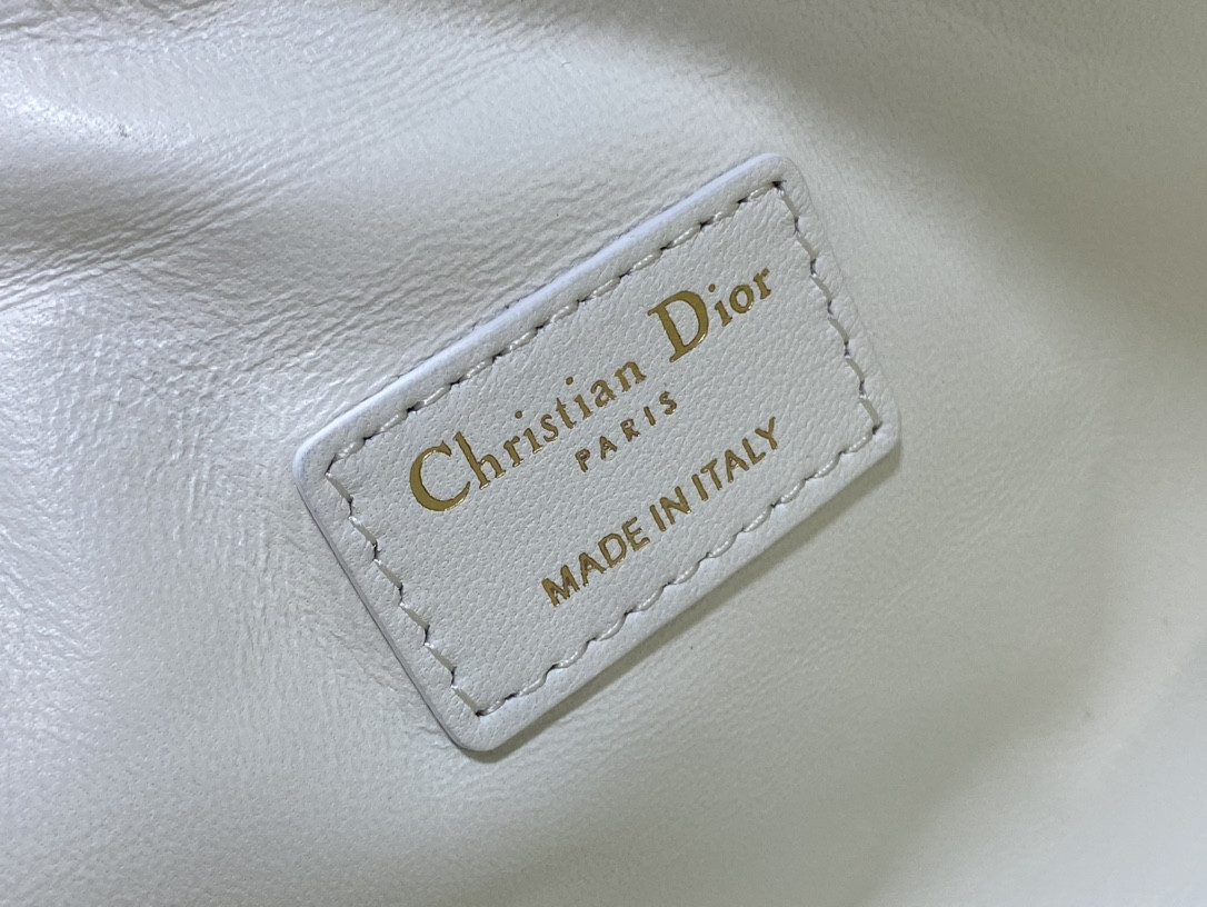 MEDIUM DIOR TRAVEL NOMAD POUCH WHITE