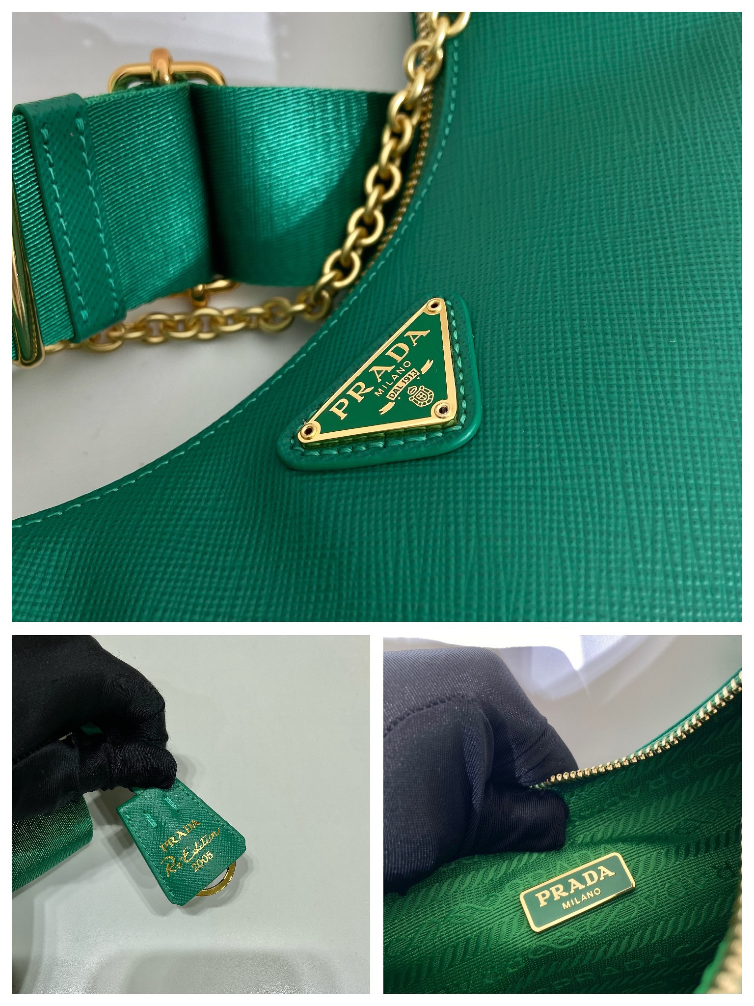 Prada Re-Edition 2005 Saffiano leather bag Green