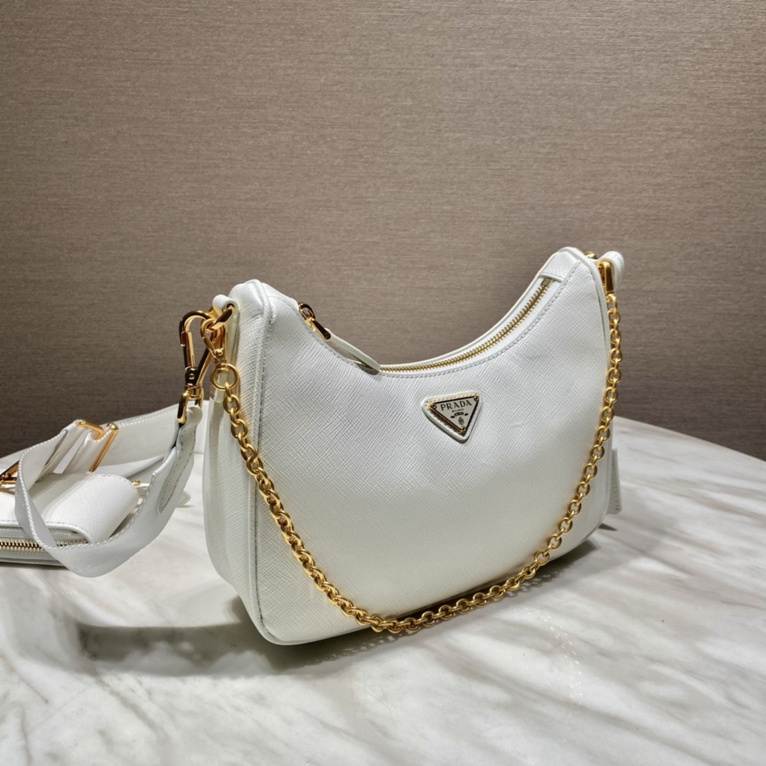 Prada Re-Edition 2005 Saffiano leather bag White
