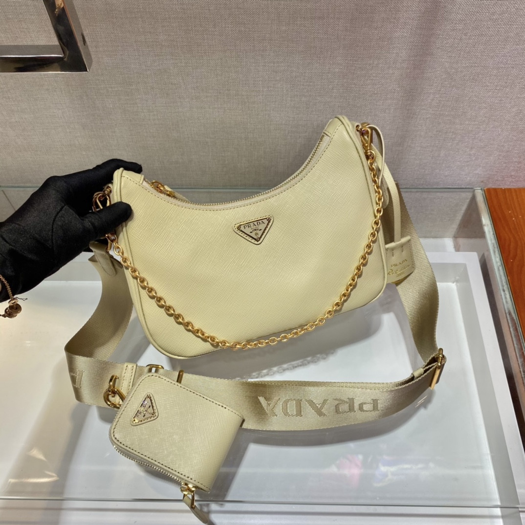 Prada Re-Edition 2005 Saffiano leather bag Yellow