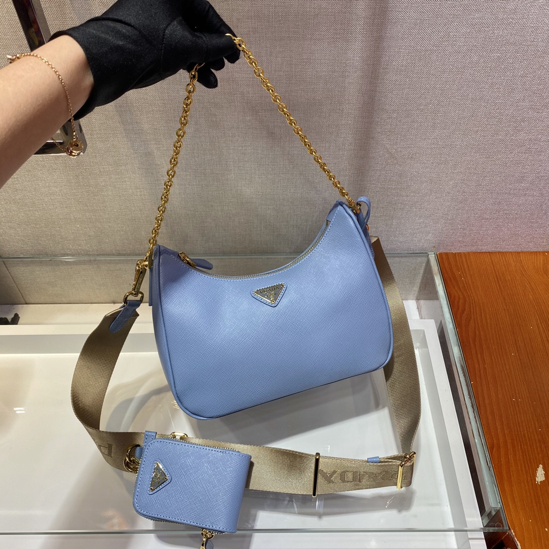 Prada Re-Edition 2005 Saffiano leather bag blue