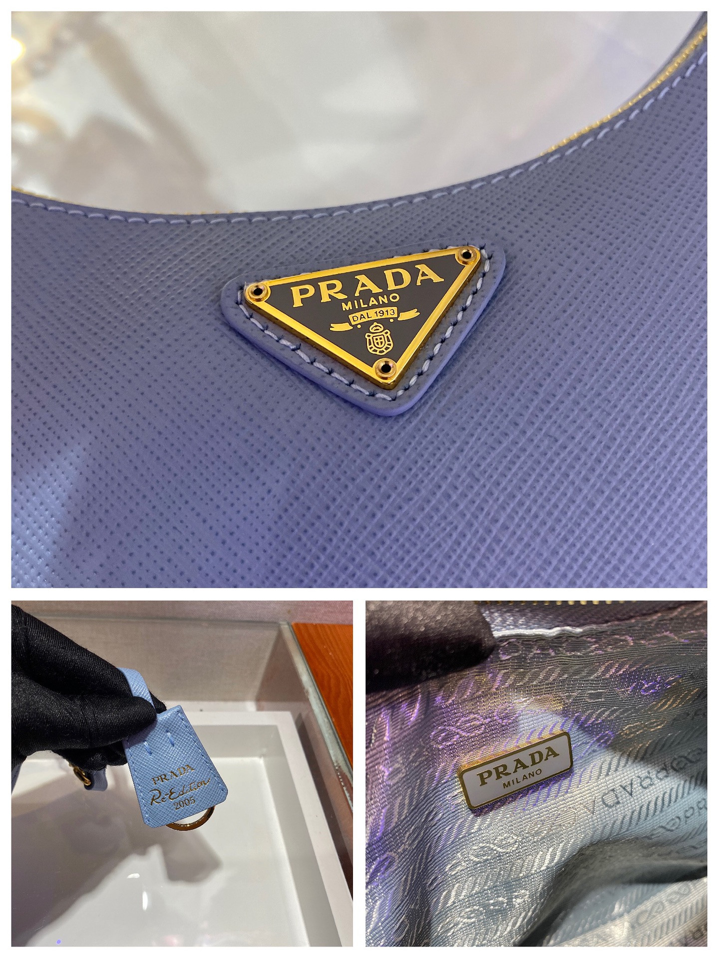 Prada Re-Edition 2005 Saffiano leather bag blue