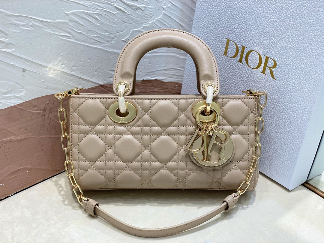 DIOR SMALL LADY D-JOY BAG Biscuit