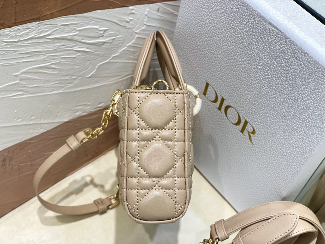 DIOR SMALL LADY D-JOY BAG Biscuit