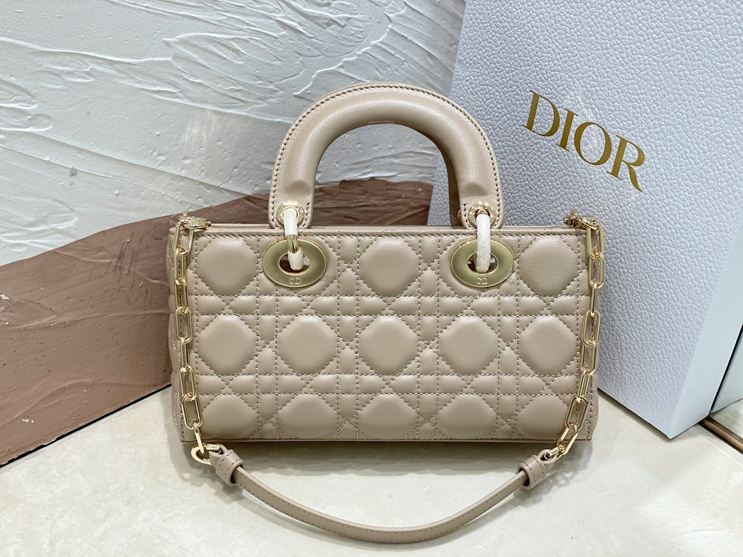 DIOR SMALL LADY D-JOY BAG Biscuit