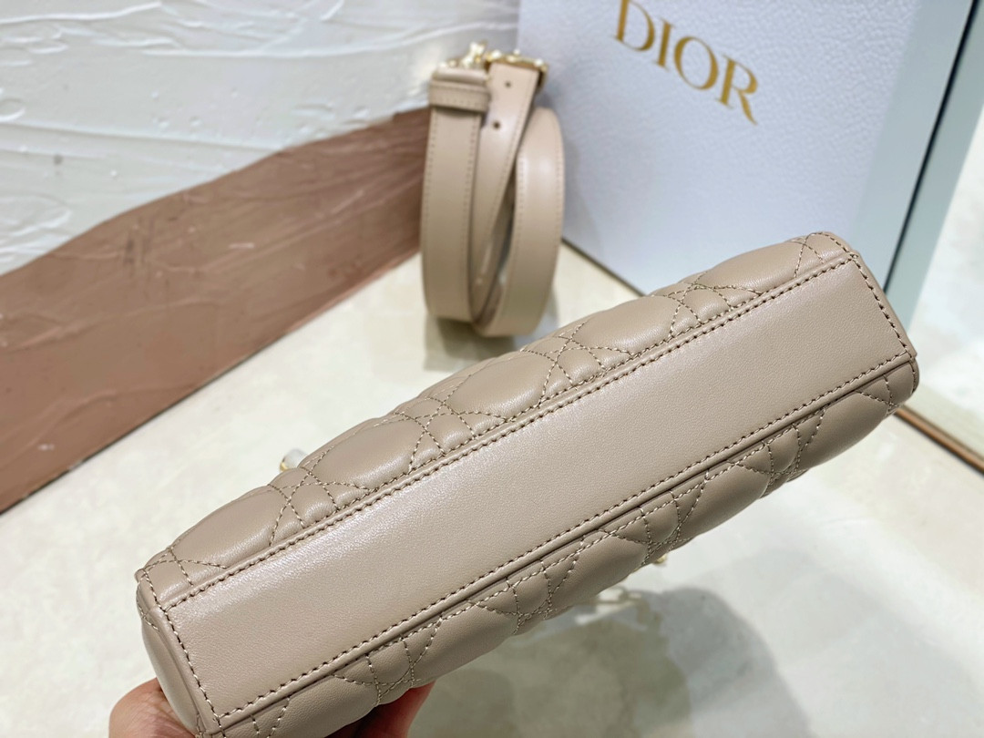 DIOR SMALL LADY D-JOY BAG Biscuit
