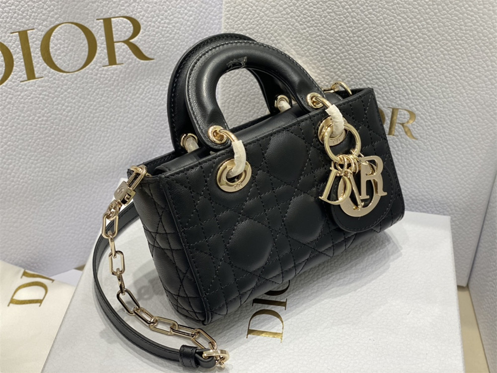 DIOR MINI LADY D-JOY BAG Black 16 x 9 x 5 CM