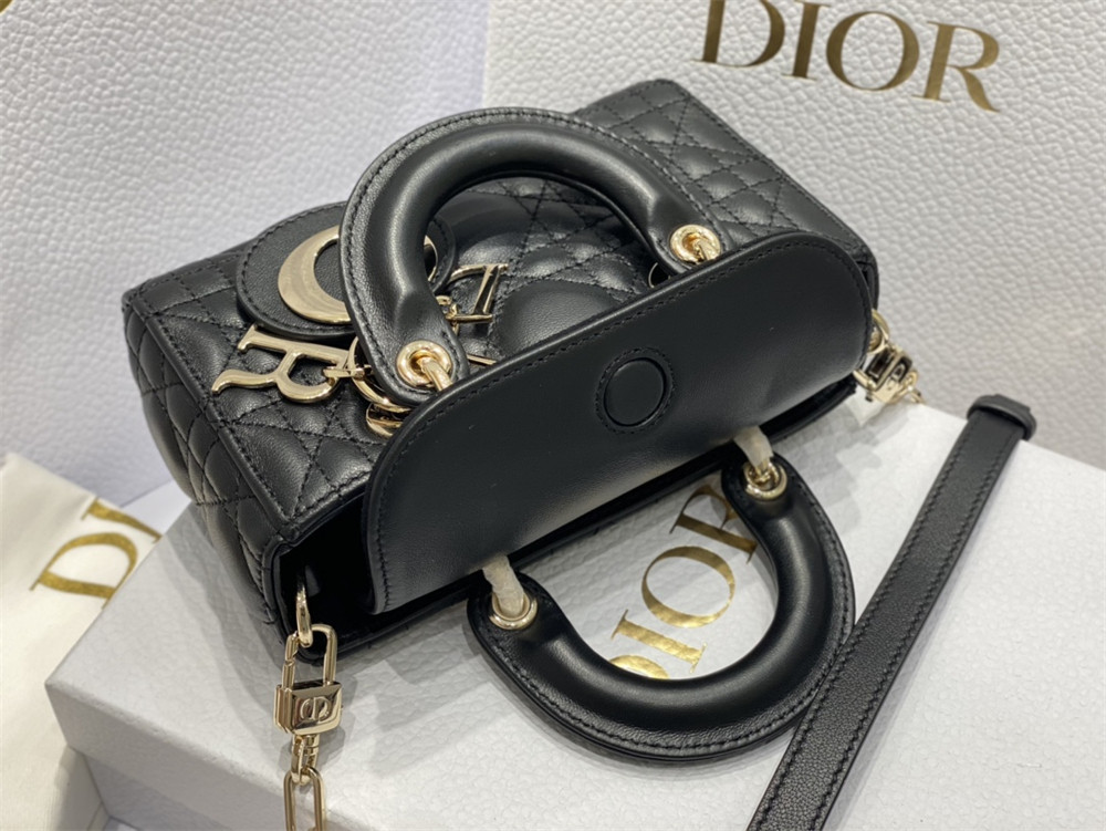 DIOR MINI LADY D-JOY BAG Black 16 x 9 x 5 CM