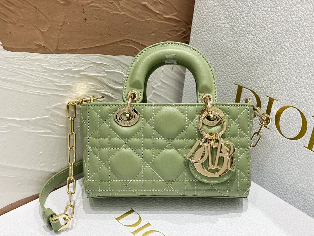 DIOR MINI LADY D-JOY BAG GREEN