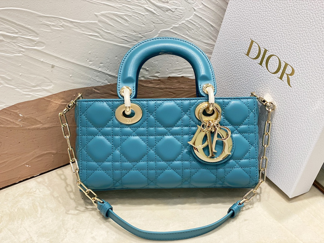 DIOR SMALL LADY D-JOY BAG BLUE