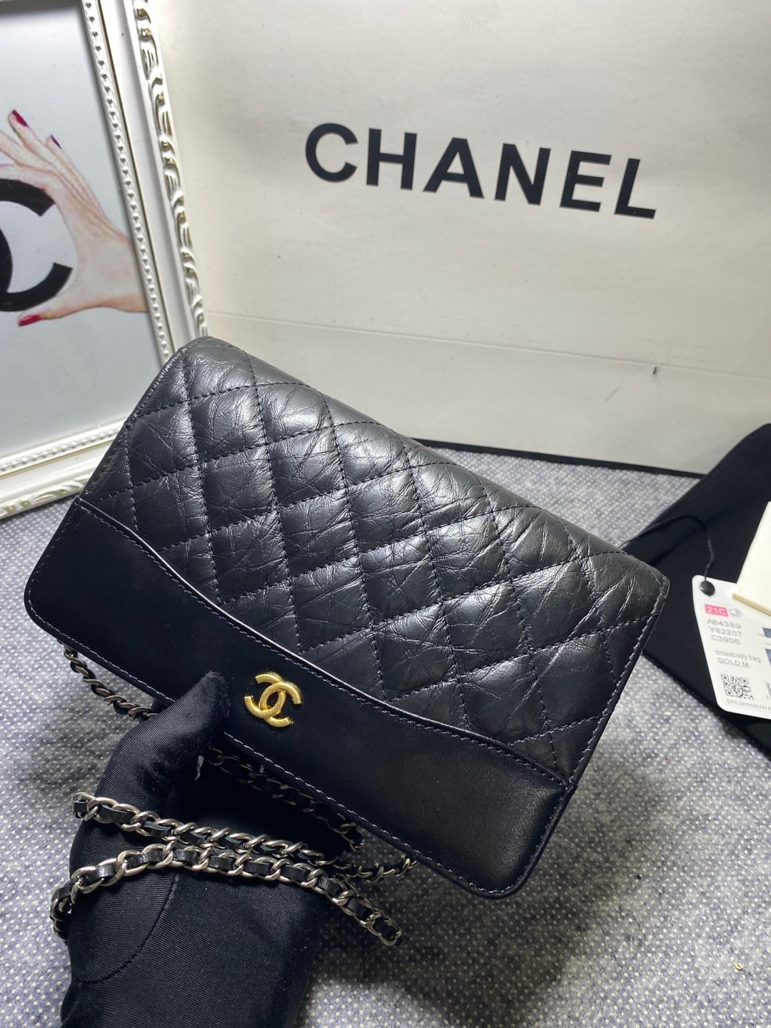 Chanel Gabrielle Woc BLACK 12.3 x 19.2 x 3.5cm