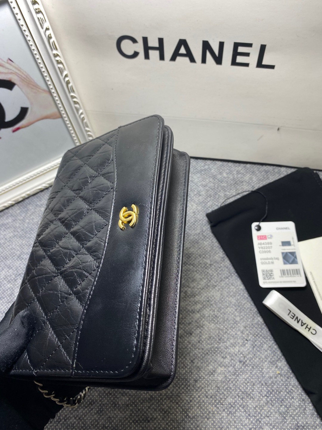 Chanel Gabrielle Woc BLACK 12.3 x 19.2 x 3.5cm