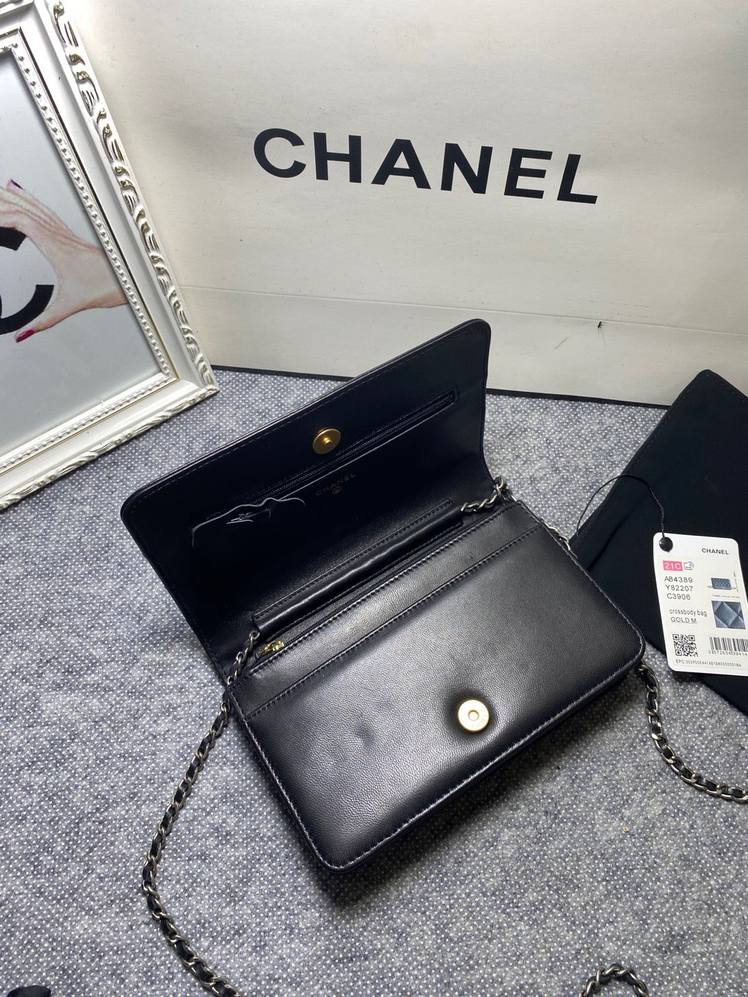 Chanel Gabrielle Woc BLACK 12.3 x 19.2 x 3.5cm